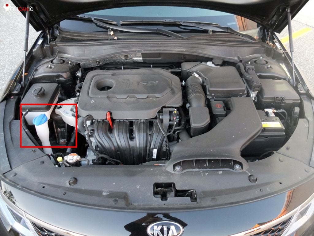 how to fill windshield washer fluid reservoir on kia