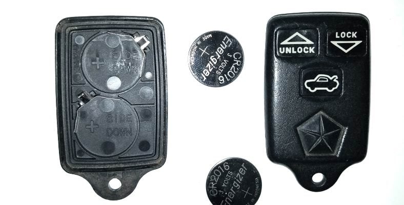 chrysler clicker remote keyless entry battery change diy