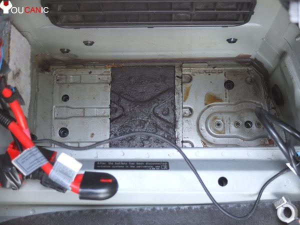 bmw battery removed