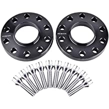ZY Wheel 2pcs 20mm (3/4") Black Hubcentric 5x120 Wheel Spacers (72.6mm bore) with 10pc Silver Lug Bolts (12x1.5) for Many BMWs E36 E46 E90 E92 E60 318i 323i 325i 328i 330i 335i 525i 545i Z3 Z4 Z8 M3