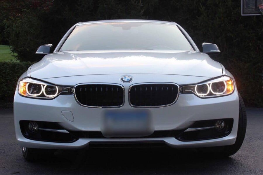 park bmw and install m grill stripe