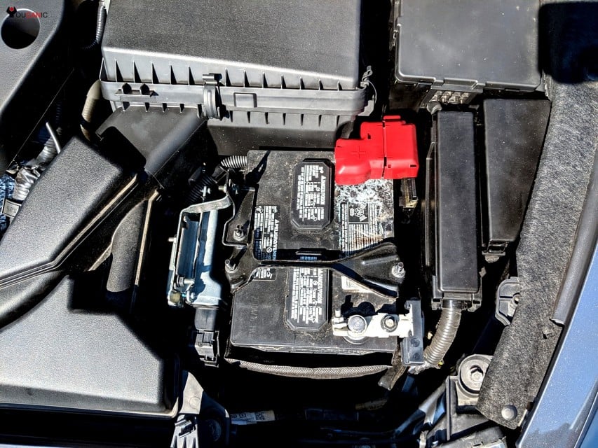 Location of the battery on a Nissan Altima