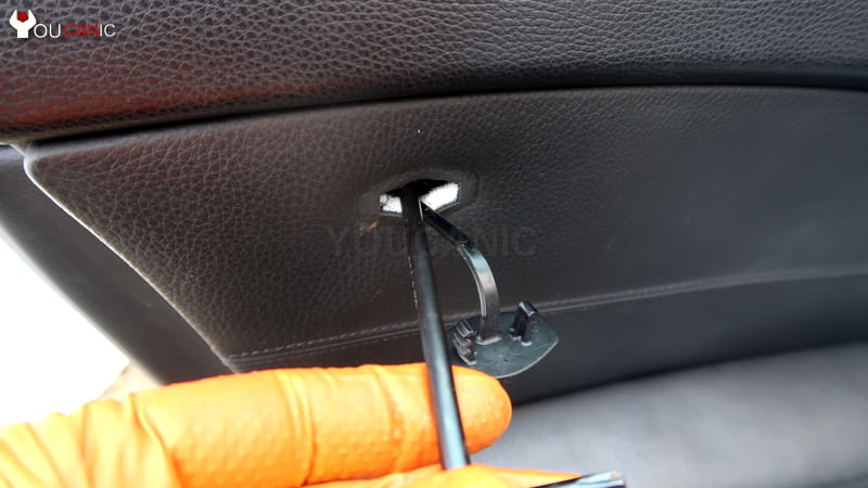 remove torx screw from bmw door panel access window switch