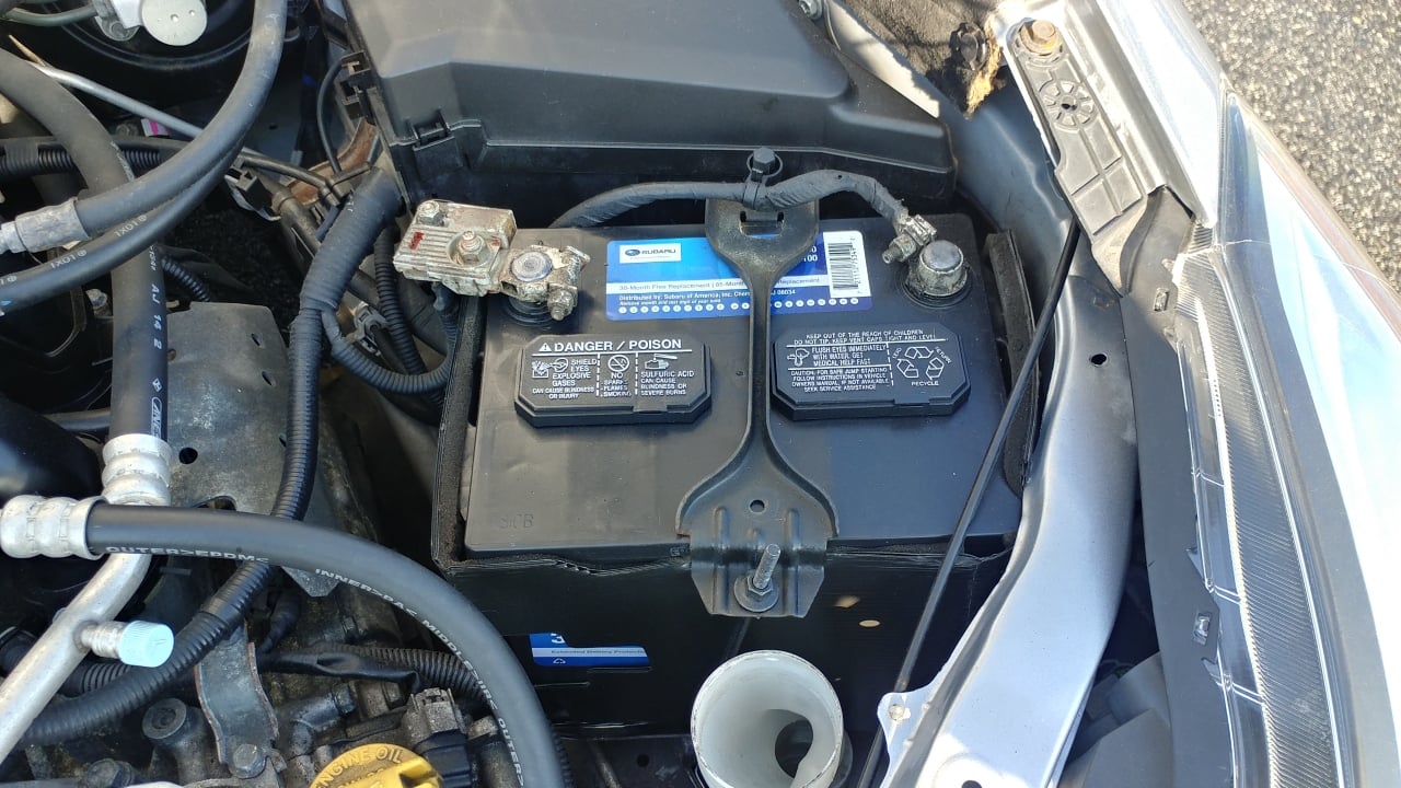 reset subaru check engine light by disconnecting the battery
