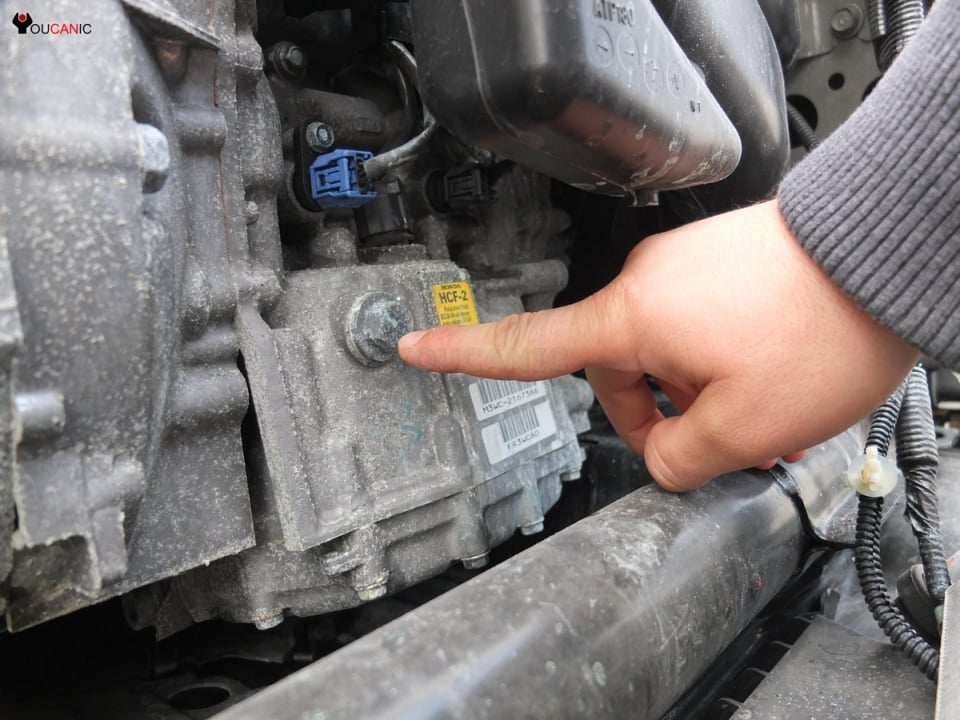 transmission fluid check level bolt