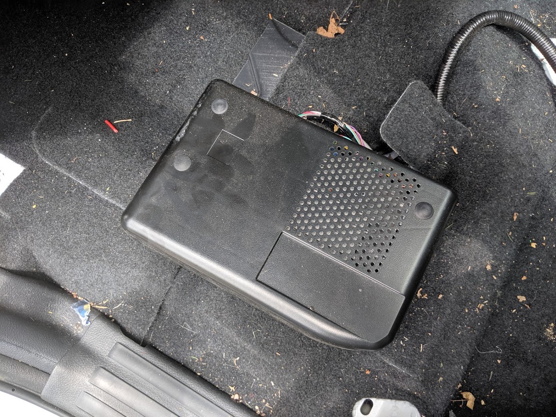 toyota stosck amplifier location under passenger seat