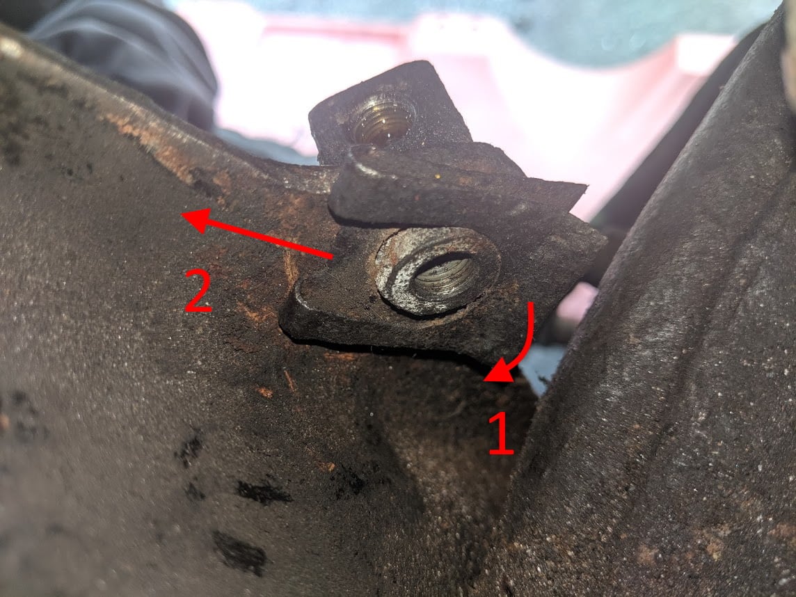 remove brake hose clip Ford Ranger