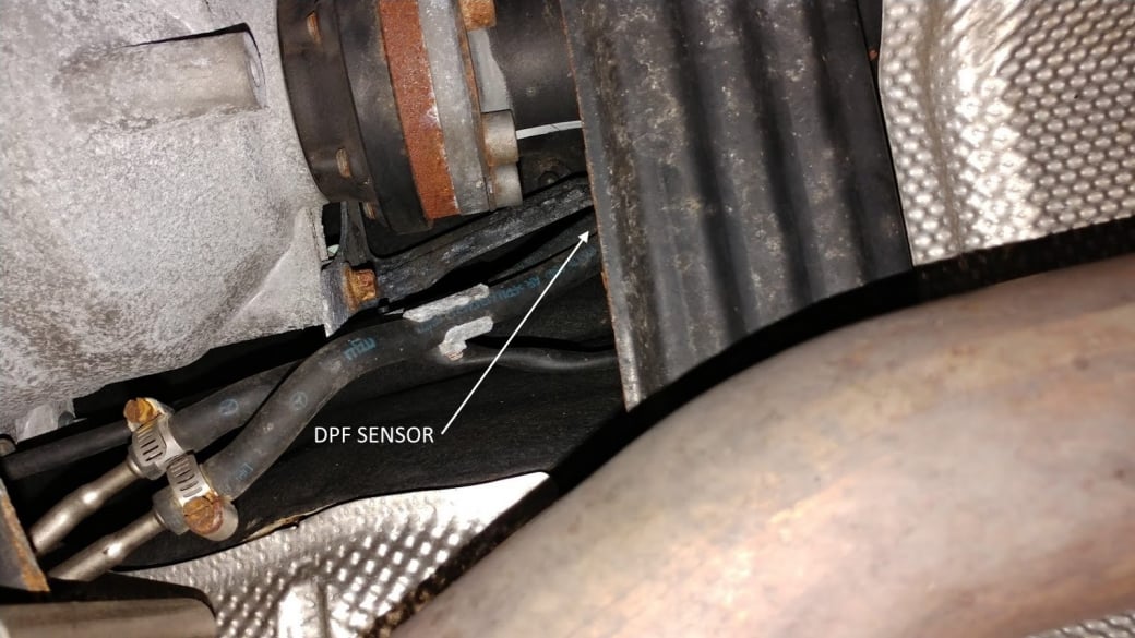Mercedes Dodge Sprinter DPF Exhaust Pressure Sensor location
