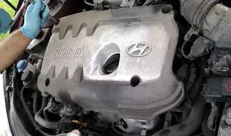 Remove Hyundai Engine Cover 
