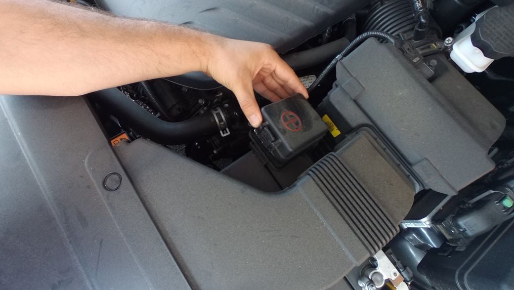 location of car battery to test check it if bad