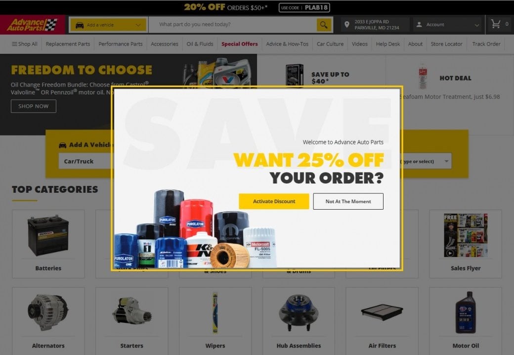 buy new car parts from advance auto parts online and pick up in store