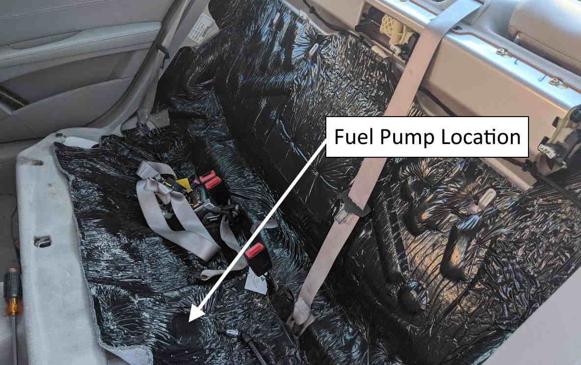 fuel pump location failure, noise