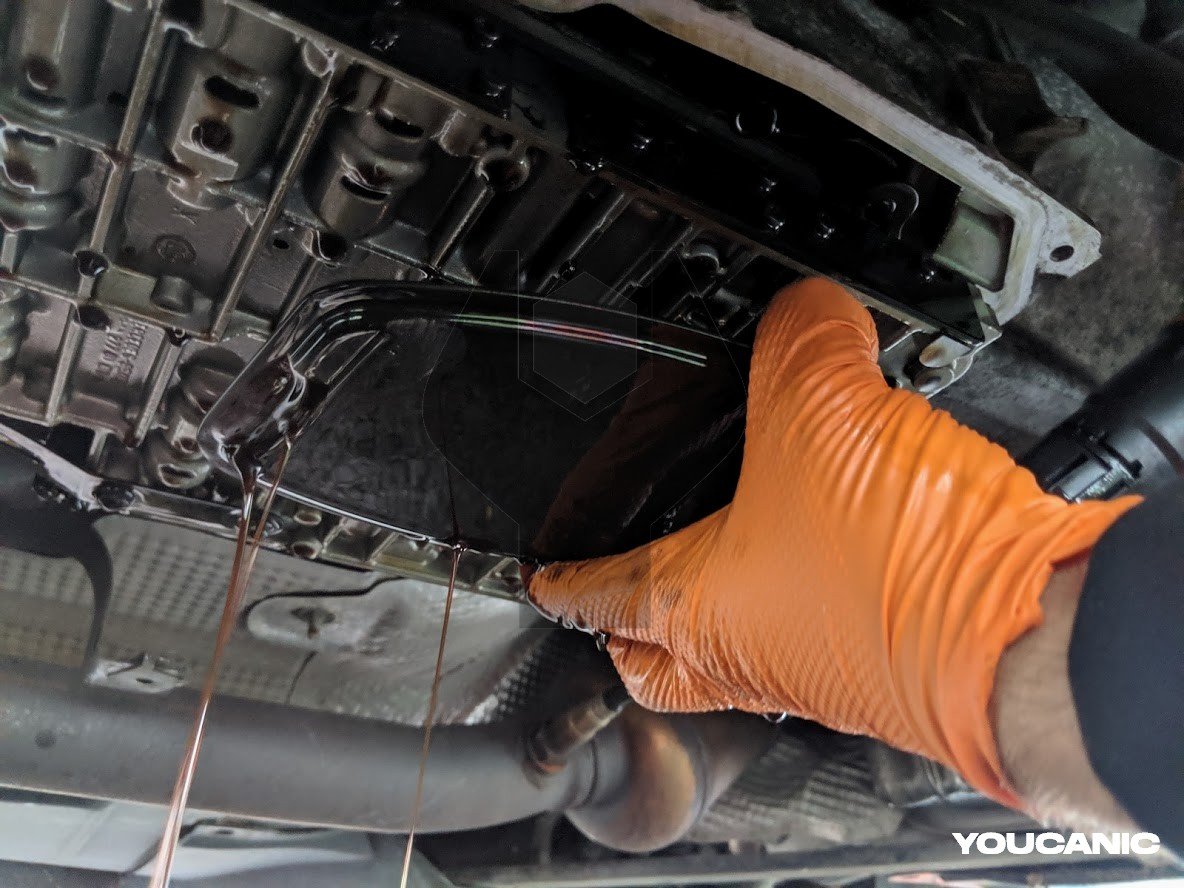 Replace transmission oil filter on mercedes c e s ml gl r g class 