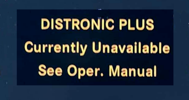  DISTRONIC PLUS Currently Unavailable See Oper. Manual