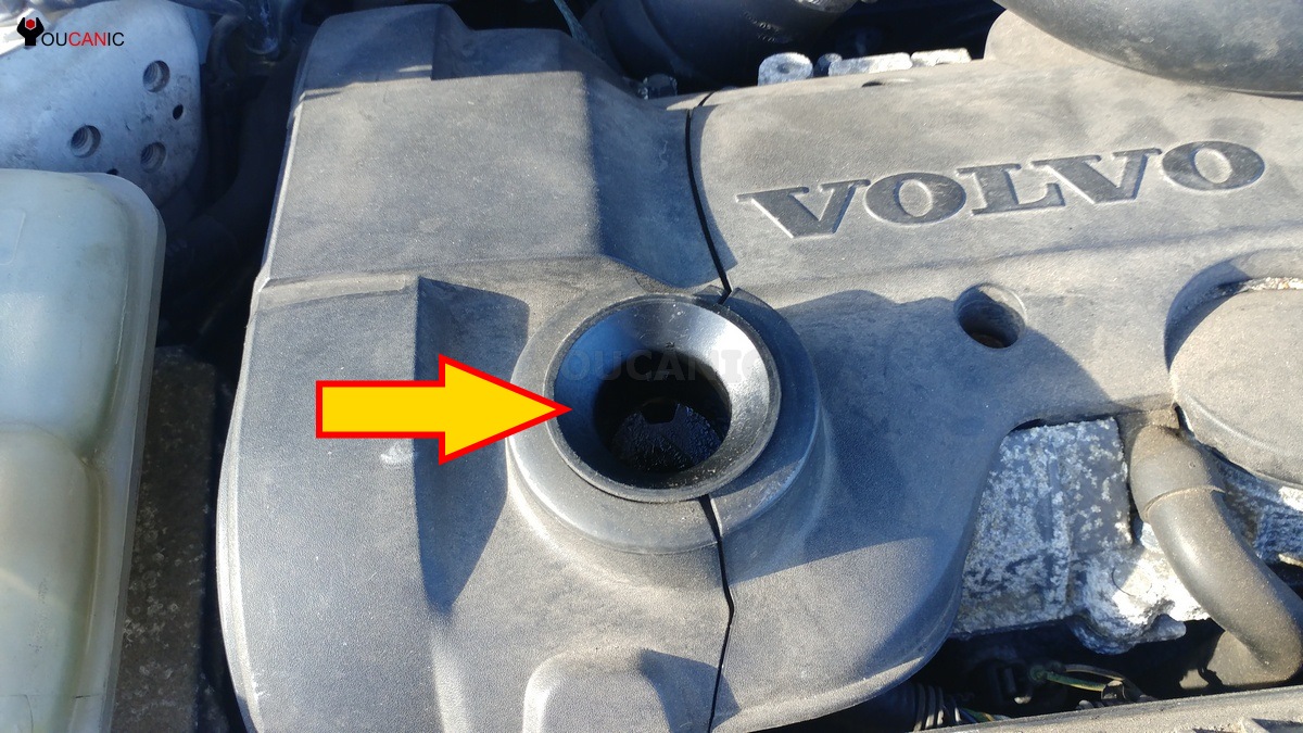 where to add volvo engine oil