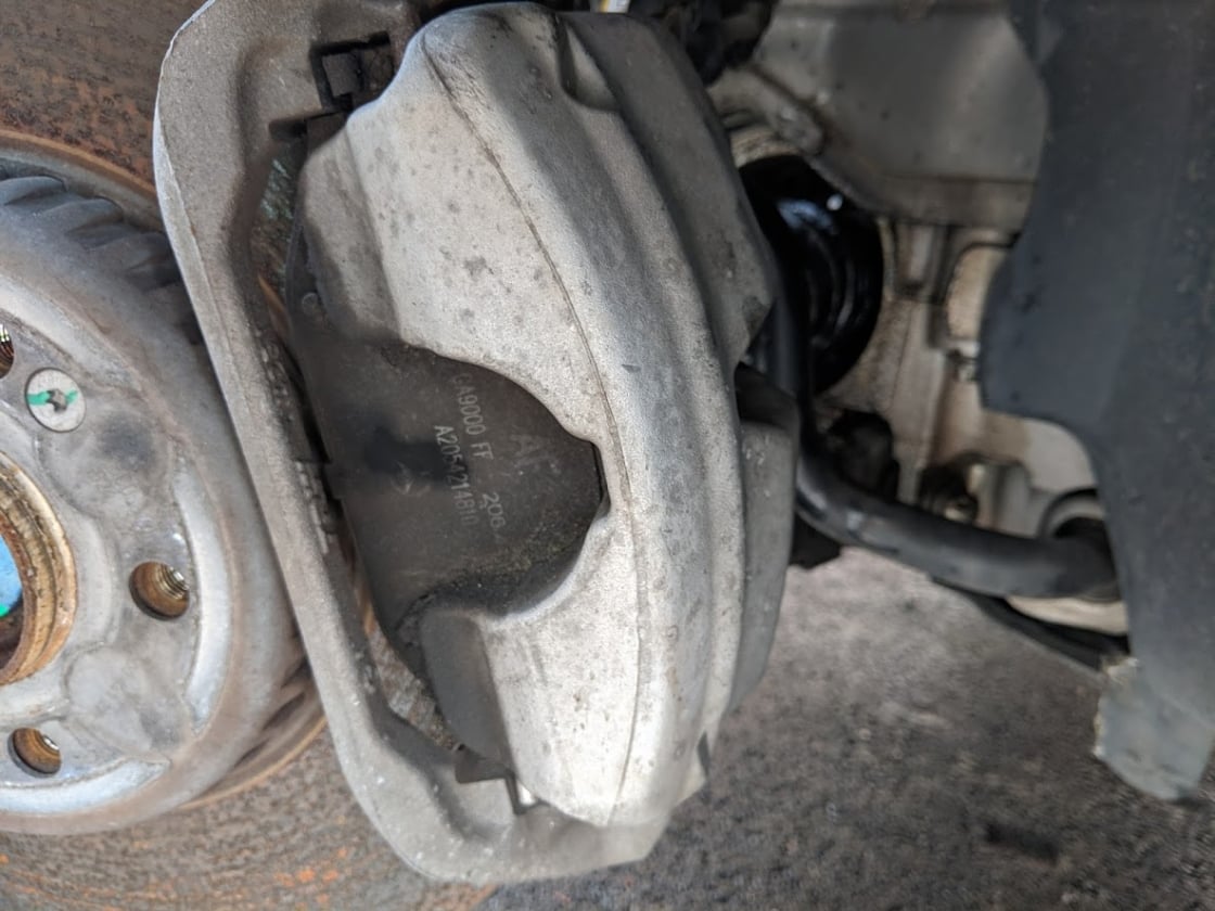 installed new mercedes brake pads