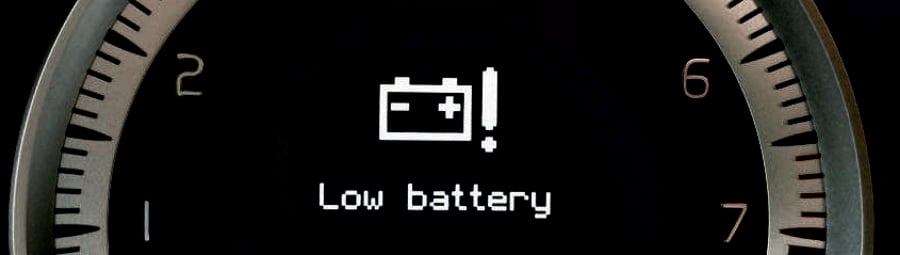 Volvo low battery warning