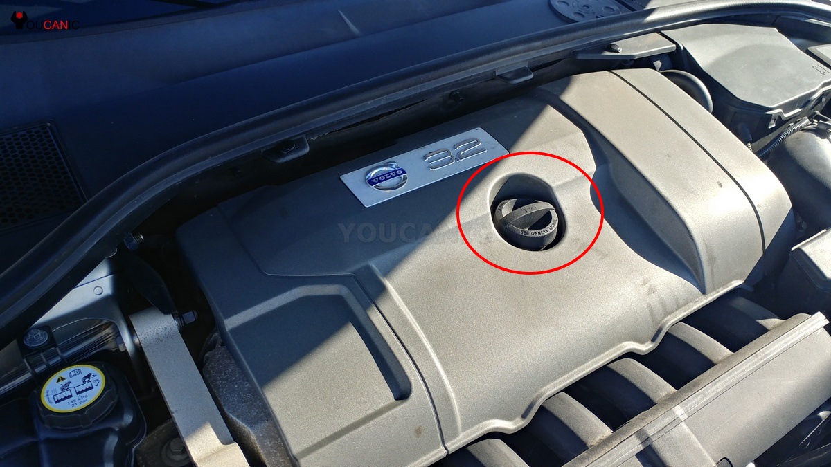 where to add volvo engien oil