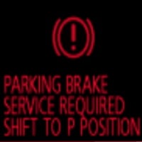 Parking brake service required shift to P position