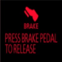 Press brake pedal to release