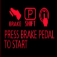 Press brake pedal to stop