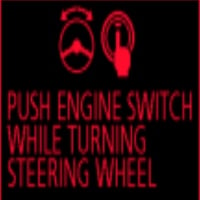Push engine switch while turning steering wheel 