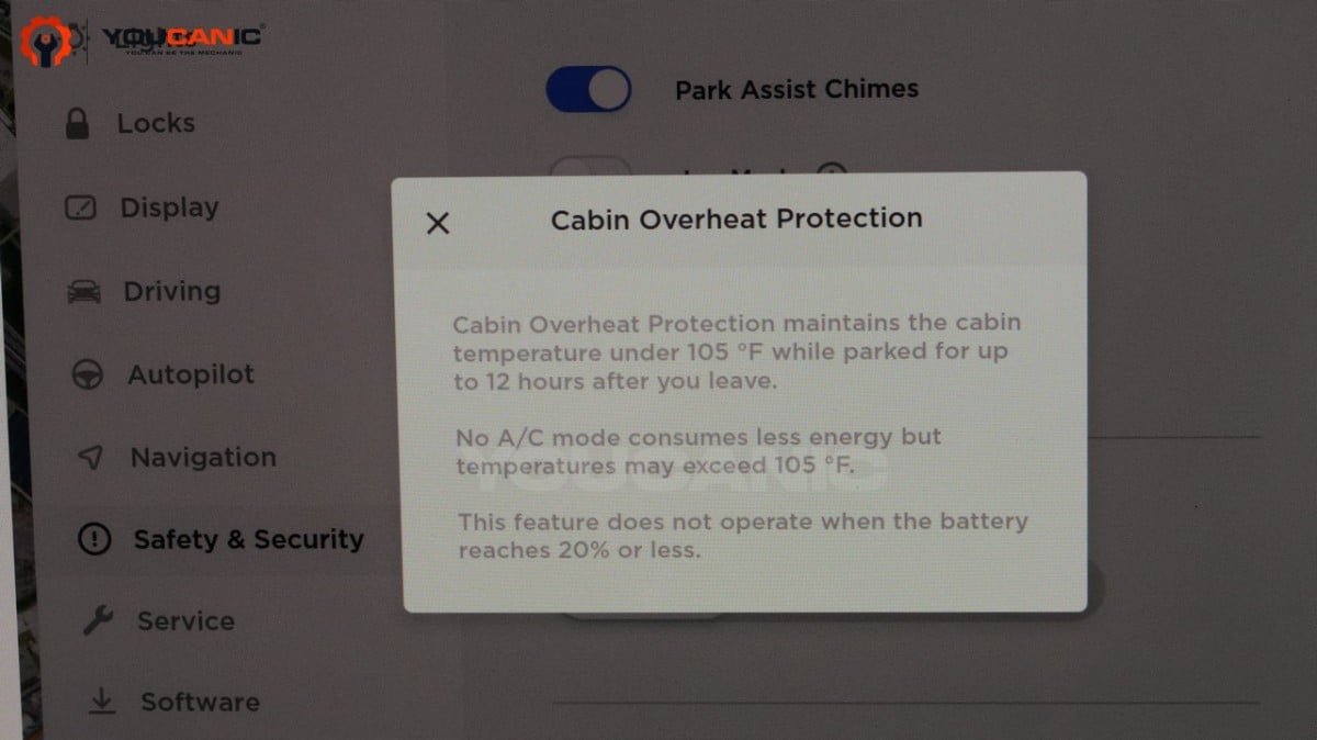Tesla Cabin Overheat Protection