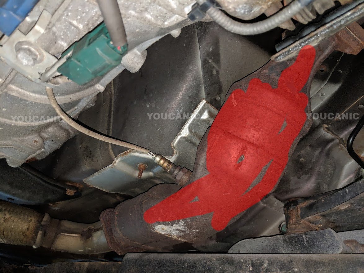 SPRAY PAINT CATALYTIC CONVERTER RED TO DETER THIEVES THEFT STOLEN CAT