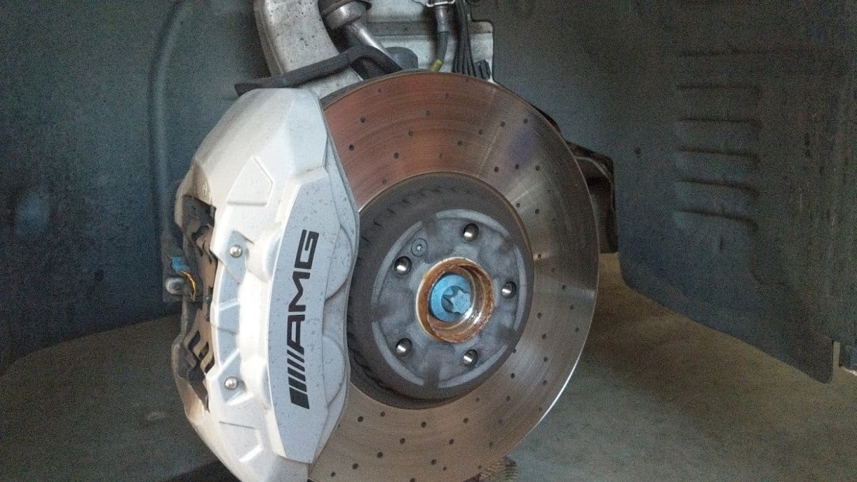 mercedes brake warning due to bad worn brake pads