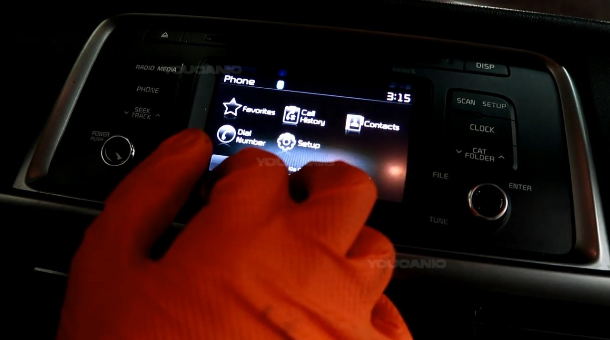 Removing the phone from the Bluetooth of the car stereo.