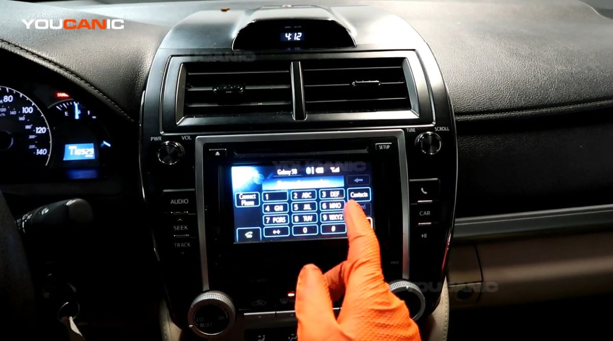 Adding or Calling contacts on the car stereo.