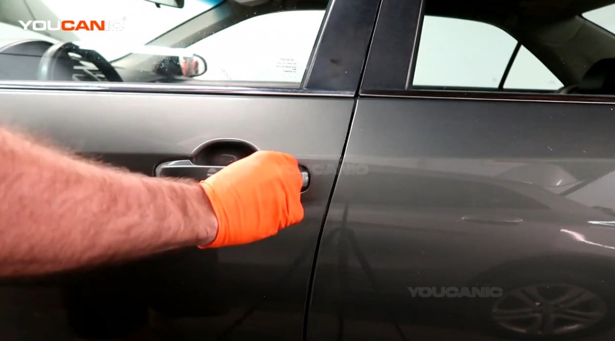 Unlocking the vehicle manually.