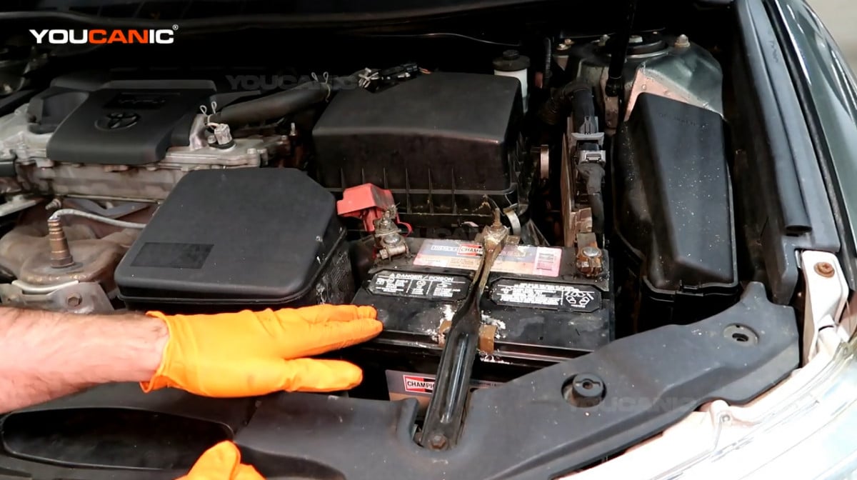 The Battery of the 2012 Toyota Camry.