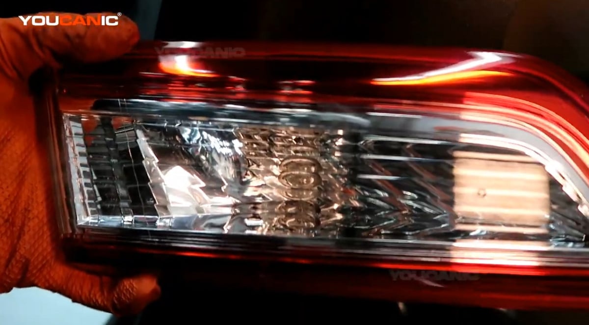 The inner tail light of the Toyota Camry